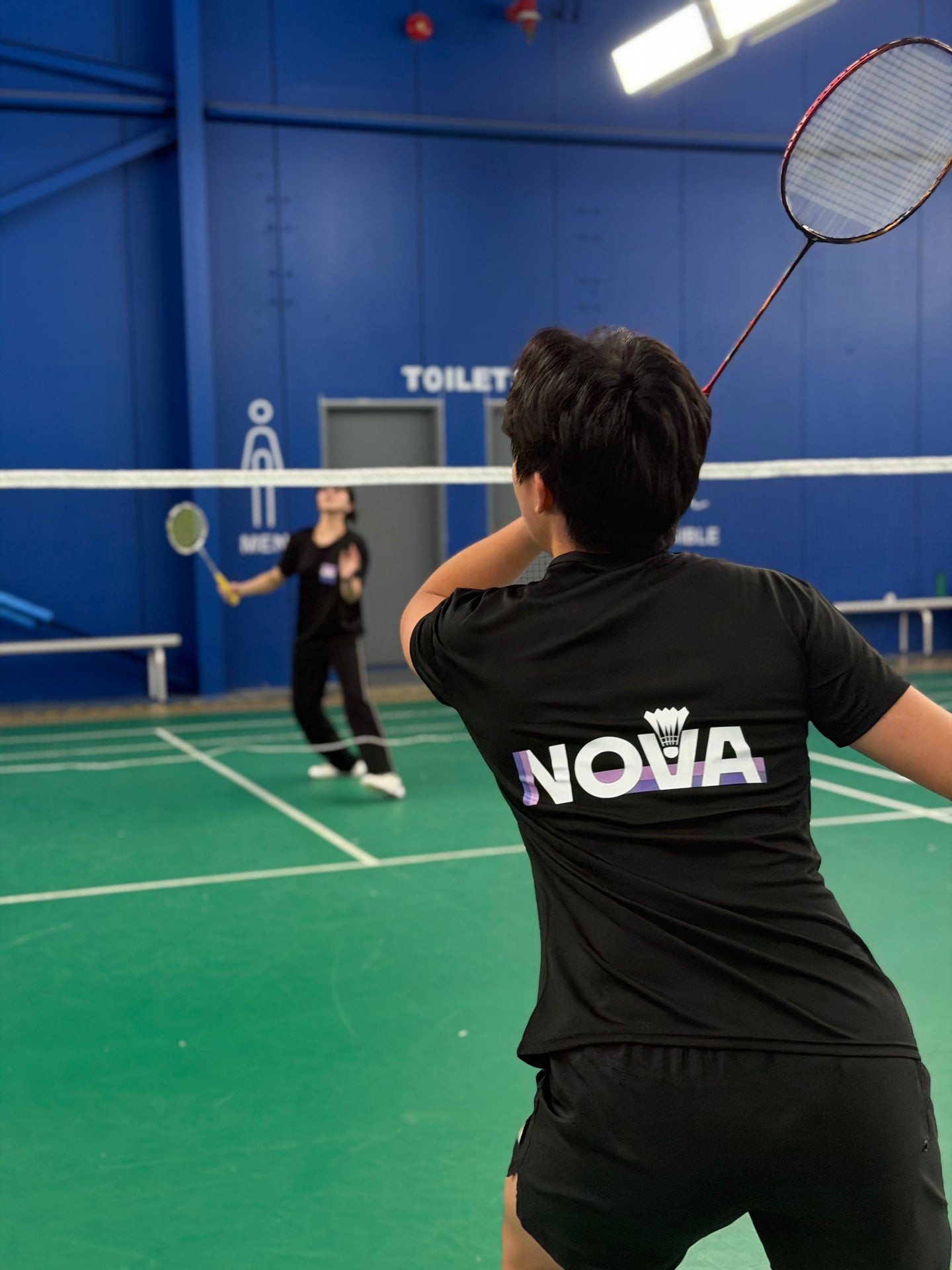 NEBULA BLACK Badminton Shirt - 100% Polyester Activewear Top