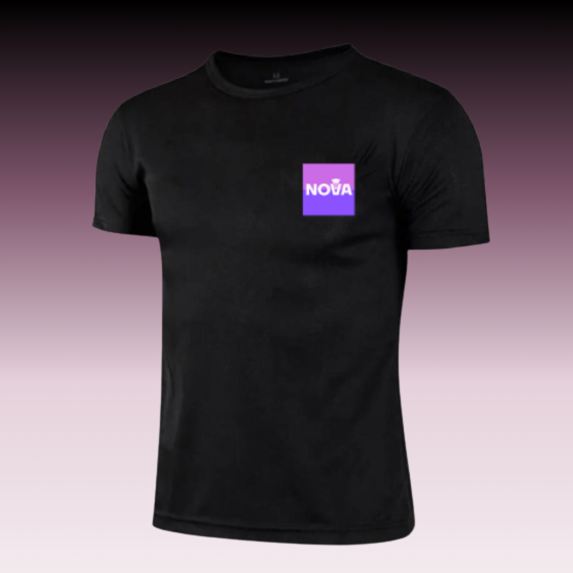 NEBULA BLACK Badminton Shirt - 100% Polyester Activewear Top